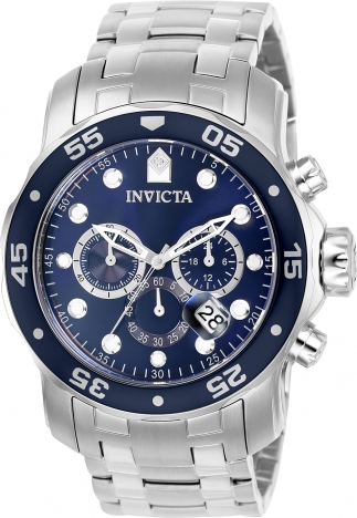 Reloj Invicta 0070 Pro Diver Cronógrafo de cuarzo Esfera azul IW-06
