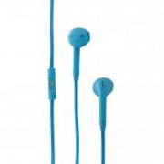 In-Ear Stereo Earbuds with In-line Microphone - handsfree, tangle free with flat cable design IM-04 HA130-BLU-21NC